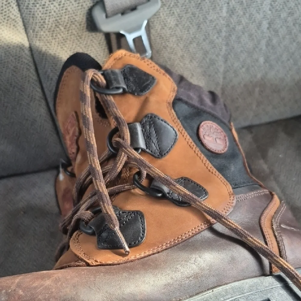 Timberland Two-Tone Brown and Black Boots